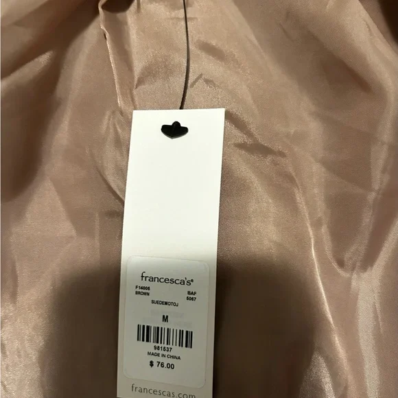 NWT Moto Jacket Asymmetrical Zip Size Medium - Picture 8 of 9